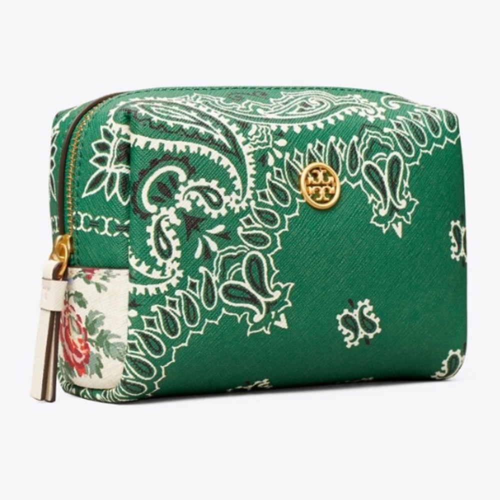 Tory Burch Robinson small makeup pouch